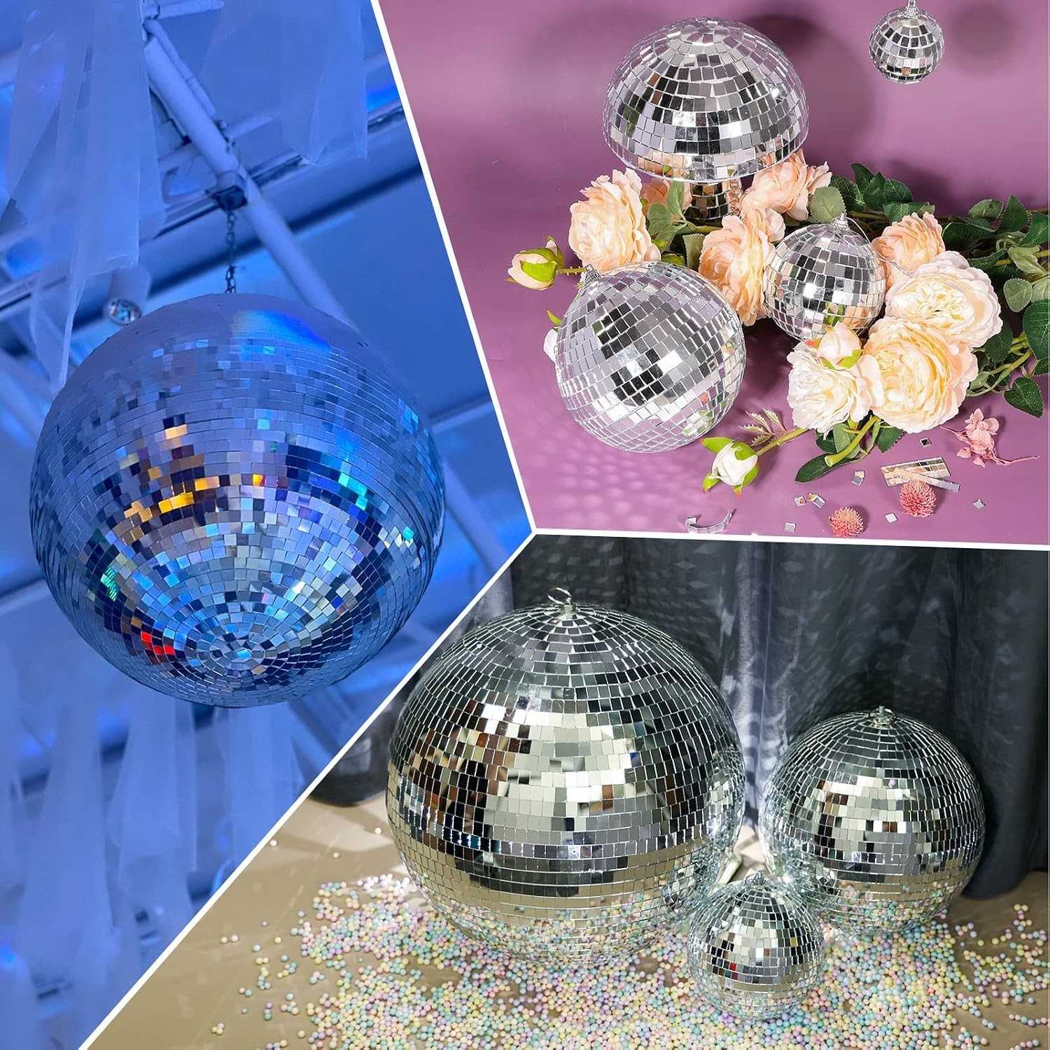 Versatile 2360 PCS Silver Mirror Tiles, 5x5mm for Bathroom and Kitchen Decor