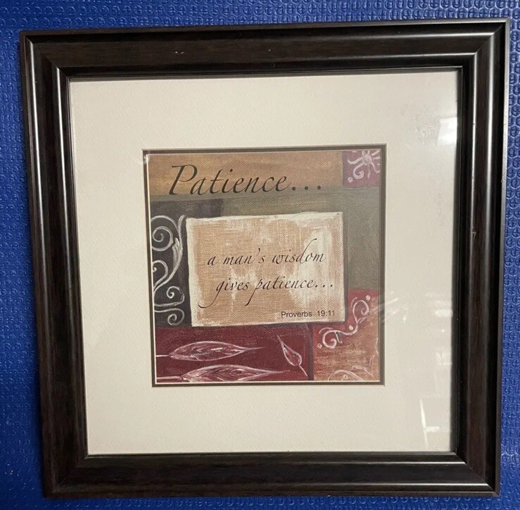 13×13” Bible Verse Wall Decor Wall Art Scripture Bedroom Decor Proverbs 19:11