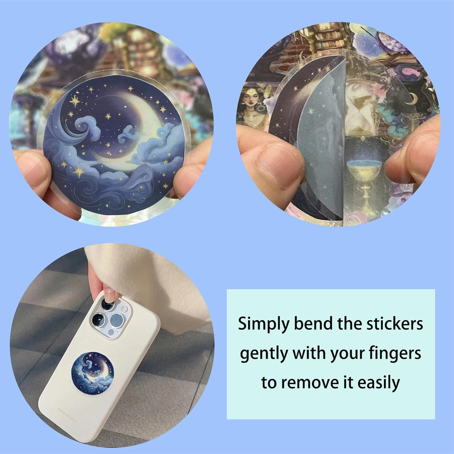 50PCS Retro Mushroom Stickers PET Transparent Stickers Nature Decals Waterproof