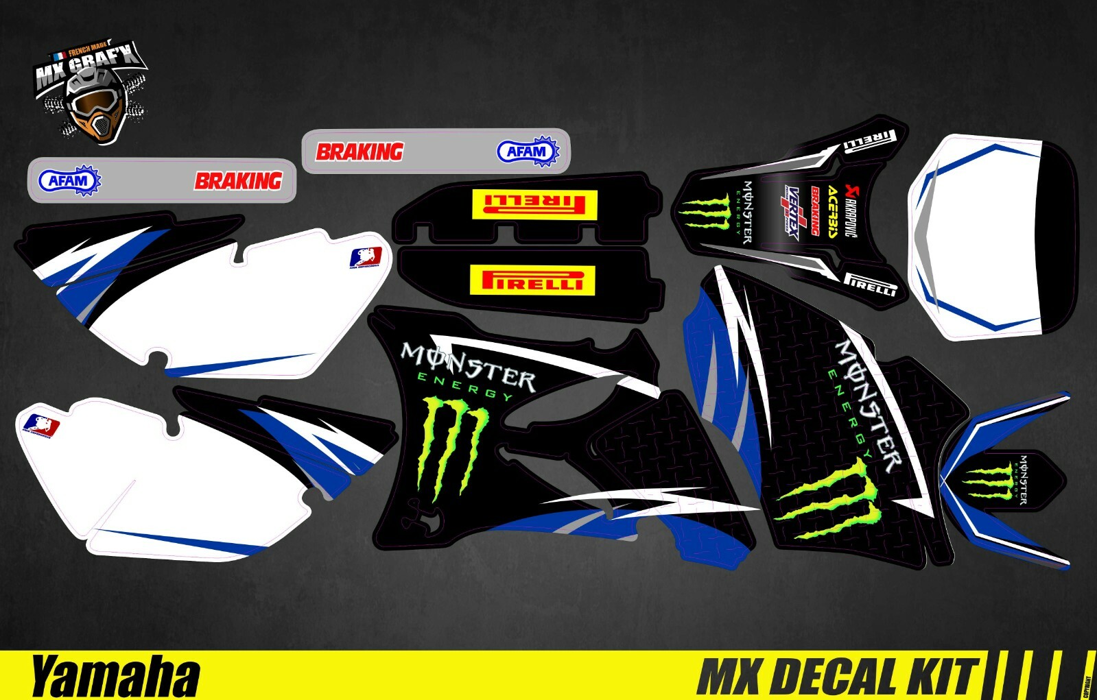 Motorcycle Decal Kit For Yamaha YZ 85 – MONSTER