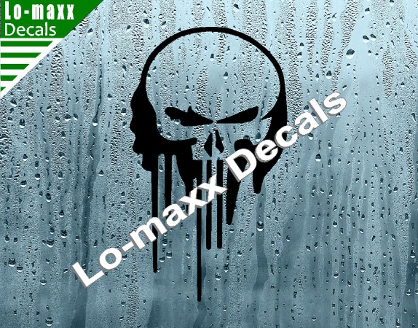 Punisher Skull Death Head Graffiti Art High Performance Die Cut Vinyl Decal