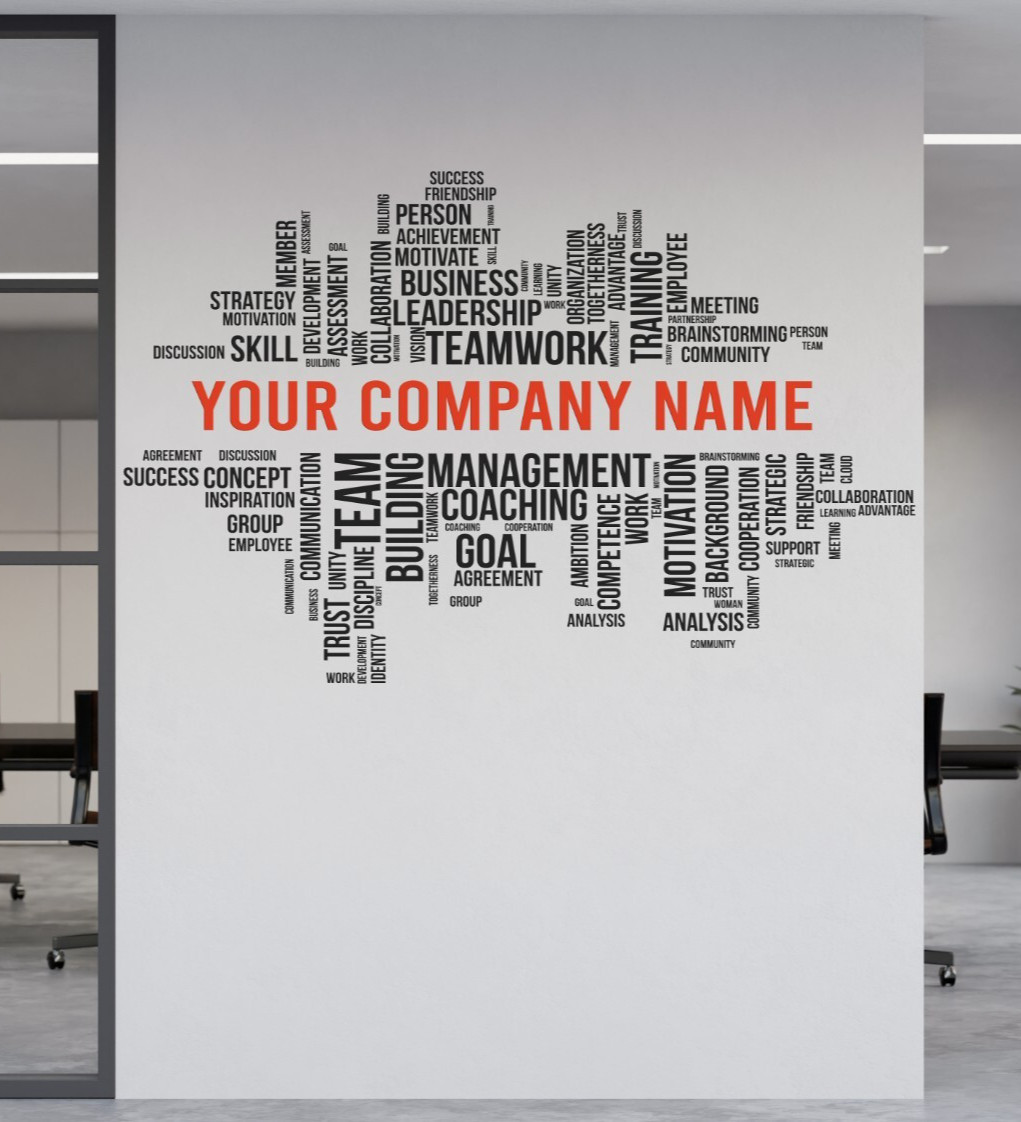 Big Customizable Office Wall Decal, Motivational, Inspirational Custom Art se227