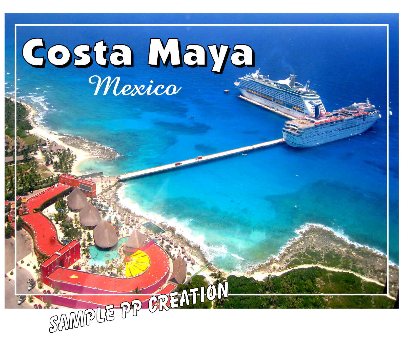 COSTA MAYA, MEXICO photo fridge MAGNET 4 X 3 inches TRAVEL