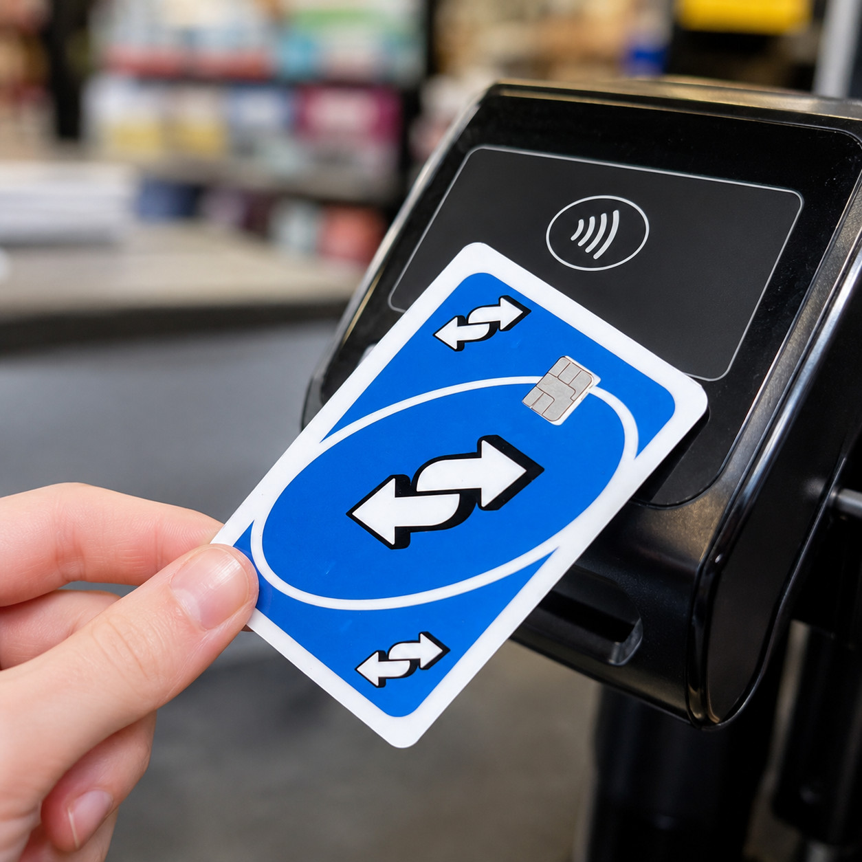 Uno Reverse Credit Debit Card Skin Cover Sticker Chip Funny Decal – 3 Pack