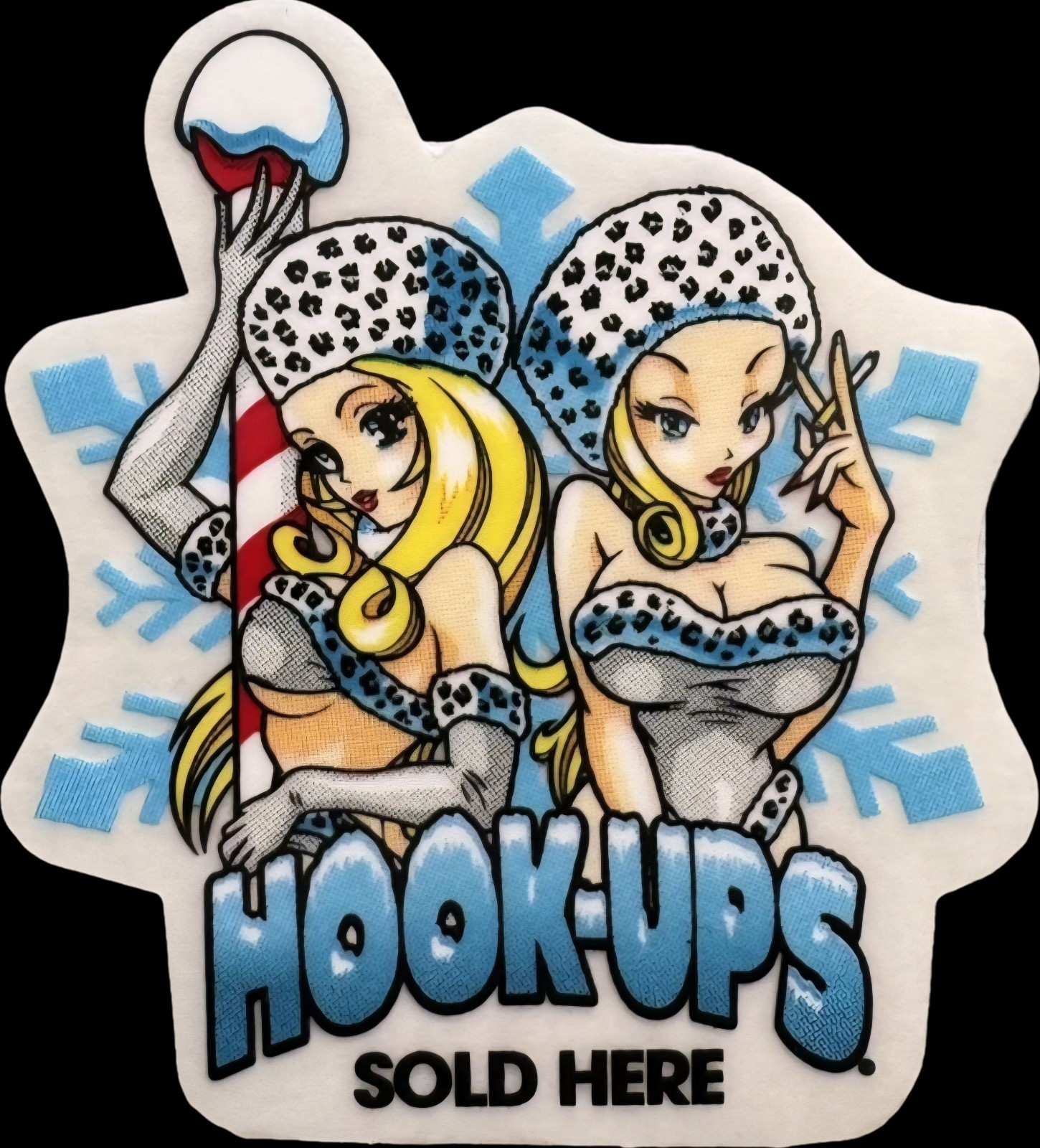 Hookups Die Cut Stickers 3" Vertical Gloss Skateboard Water Bottle Laptop Etc