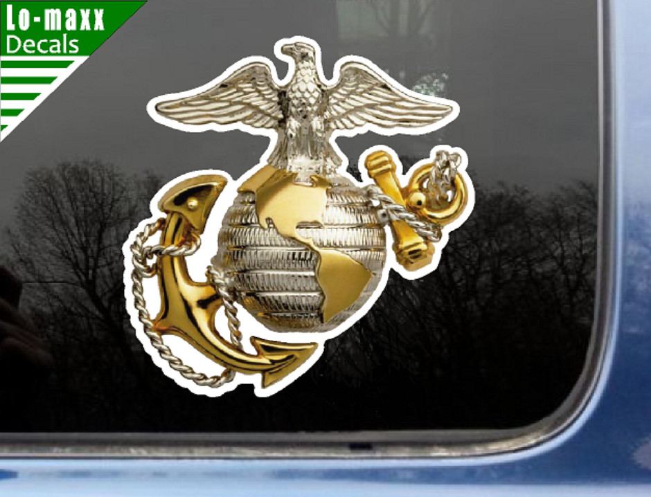 USMC Marine Corps Eagle Globe And Anchor High Quality Printed Vinyl Sticker