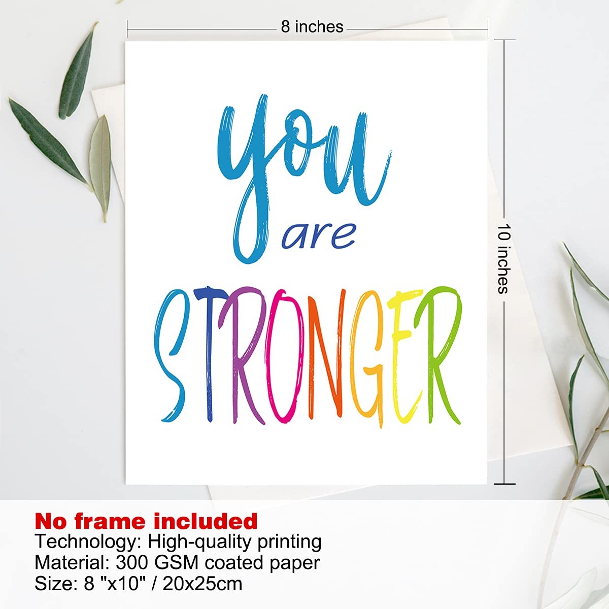 8 Pack Motivational Wall Art Inspirational Quote Posters Wall Decor