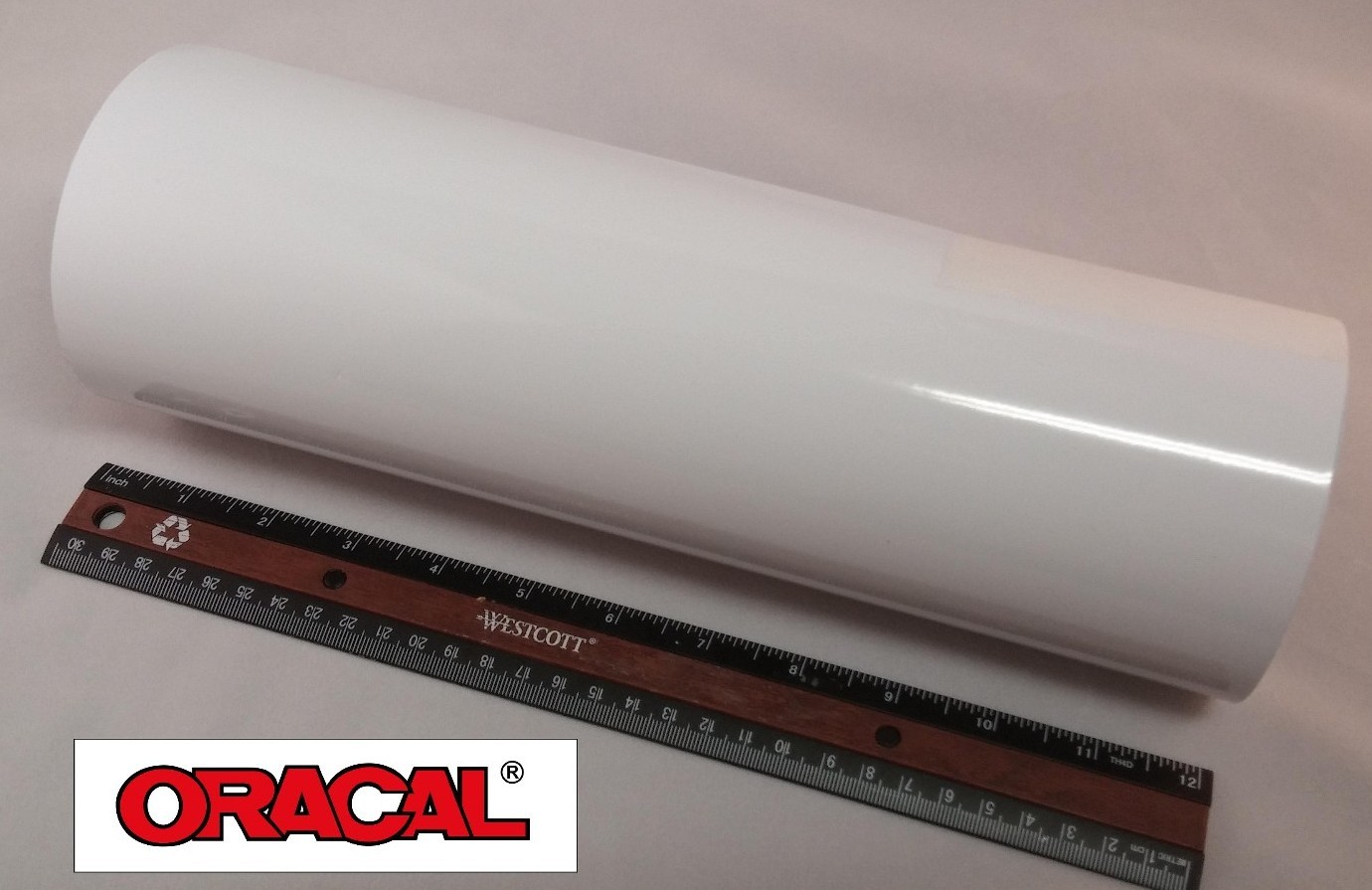 Lot of 2 Oracal Vinyl 12" x 10yd rolls 641 White Vinyl 010 30 feet