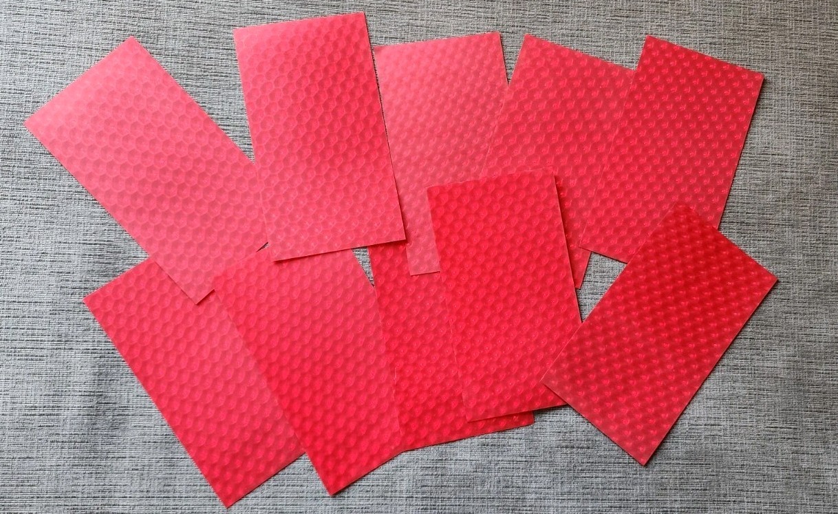 10X Lot of Red Rectangle Shape Vinyl Decals **Non-Sticker** (4" x 7.25")