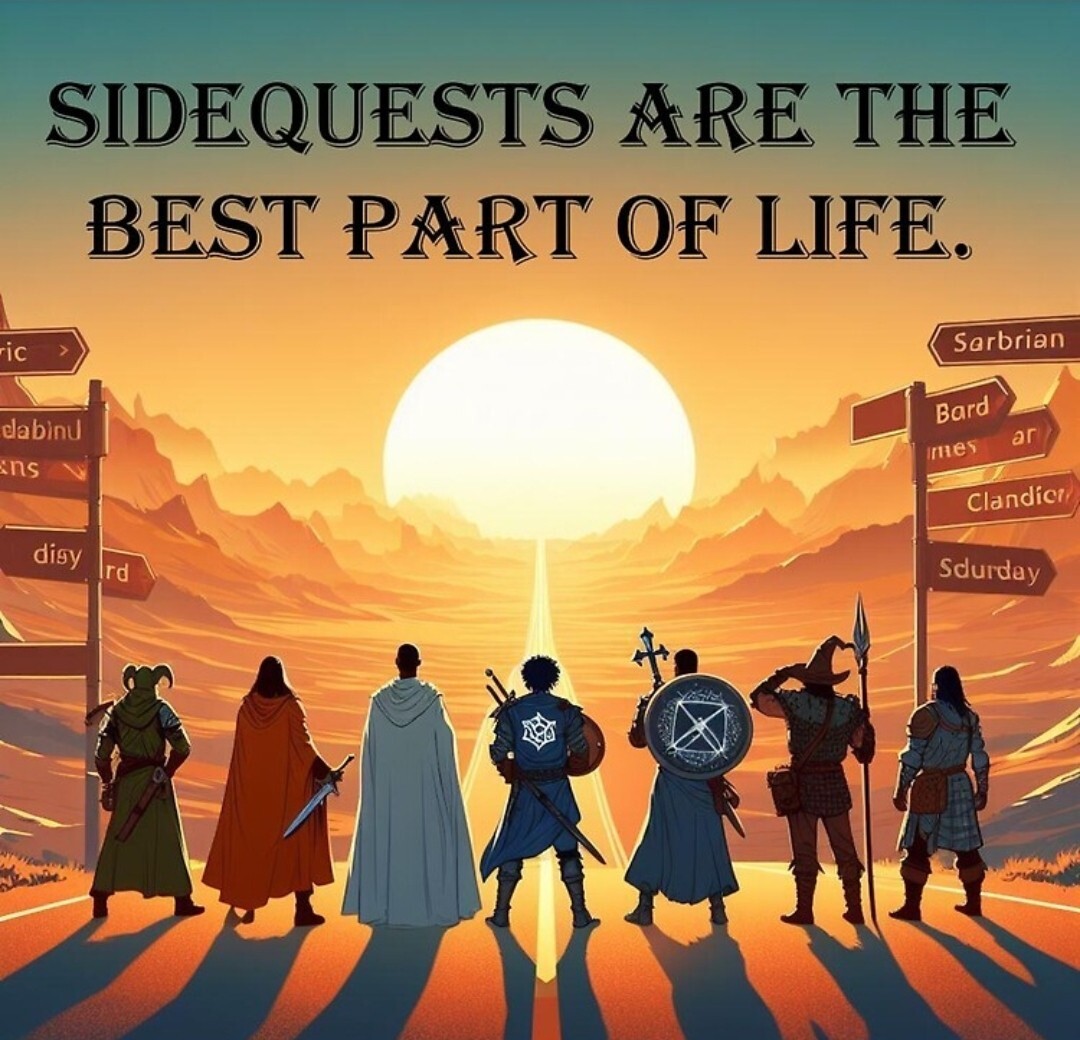 Inspirational Friendship DnD D&D Side Quest Sticker