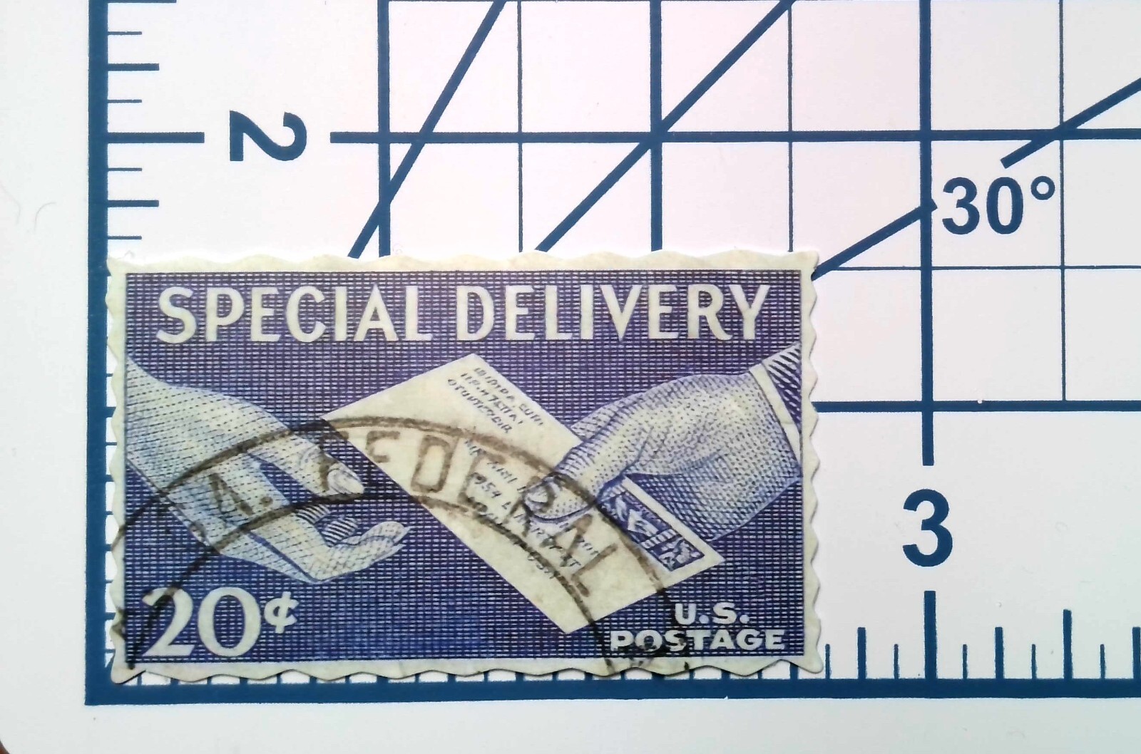US Postage Special Delivery 20 Cent Die Cut Vinyl Sticker Decal Scrapbooking