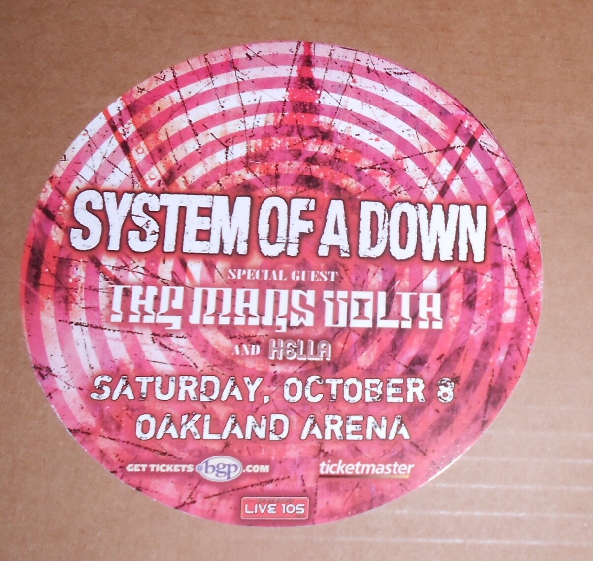 System of a Down The Mars Tilta Hella Card Handbill 5”