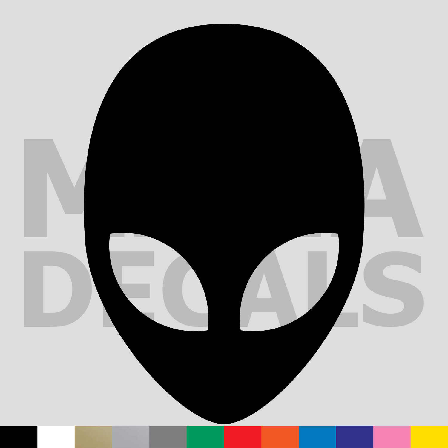 Alien Face Vinyl Die Cut Decal Sticker – UFO ET Outer Space Head
