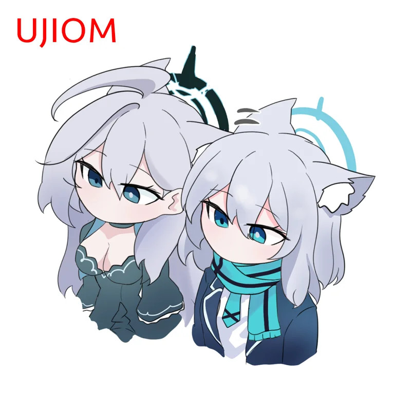 UJIOM Cartoon Sunaookami Shiroko Beautiful Waifu Wall Sticker Delicate Decal
