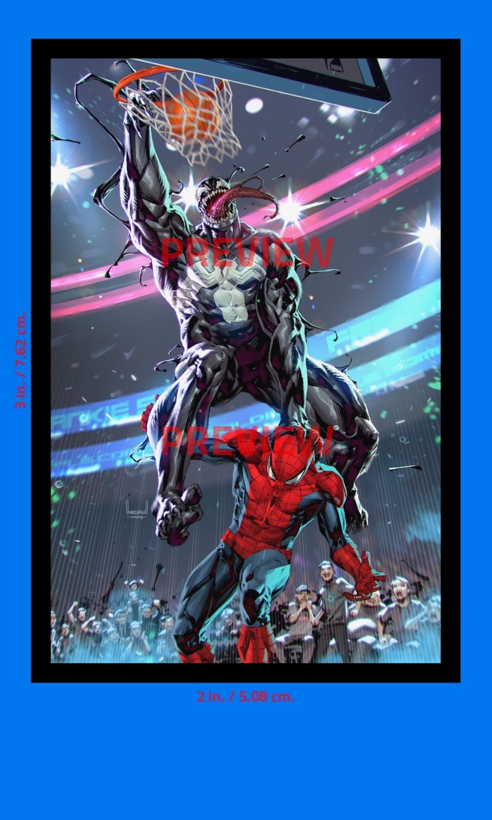 Venom & Spider-Man Sticker (MARVEL MCU BASKETBALL) 2×3 in. Adhesive Photo Print