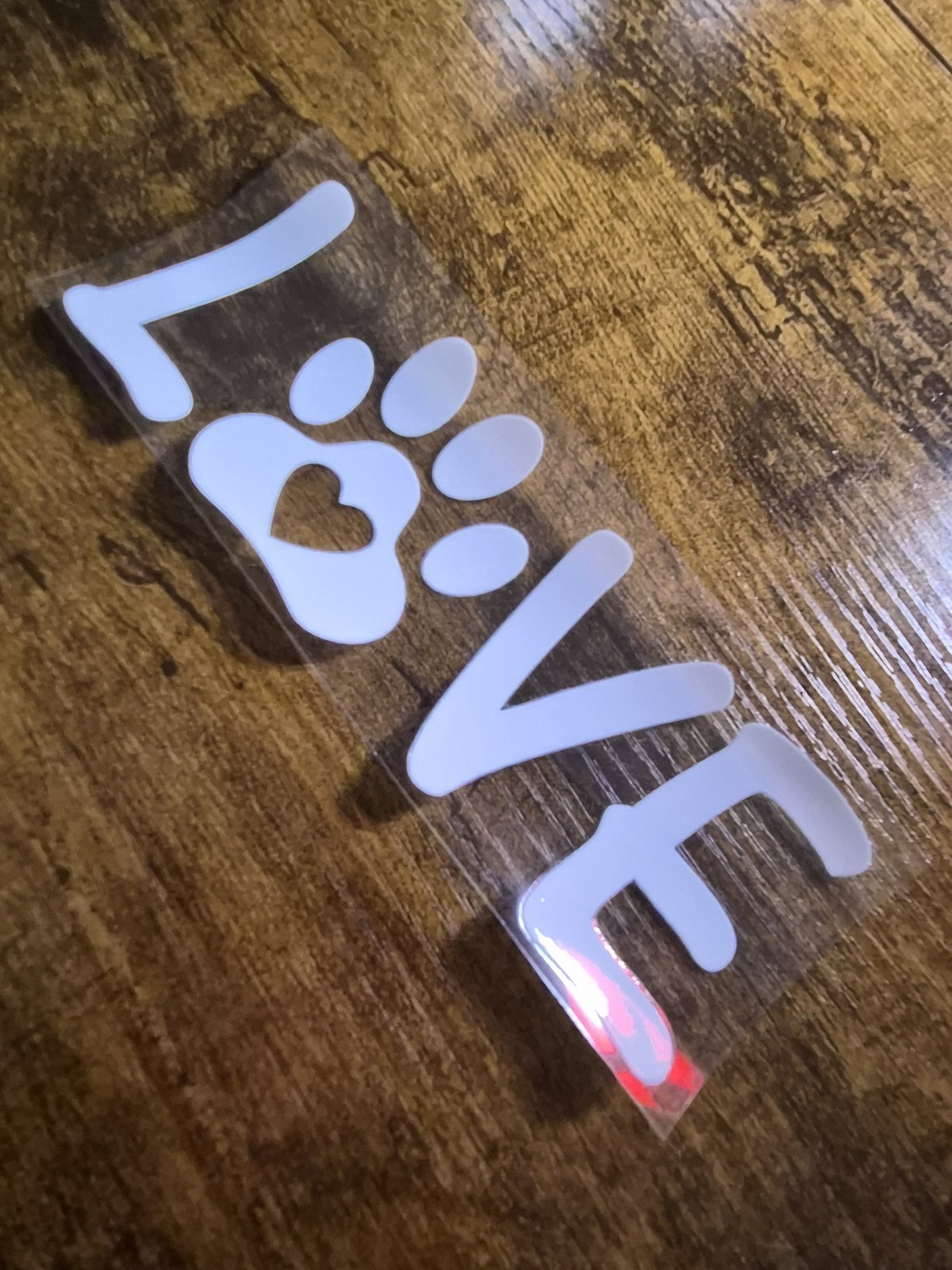LOVE PAW 5 IN. WIDE High Quality UV DTF Decal Sticker waterproof USA NOT VINYL