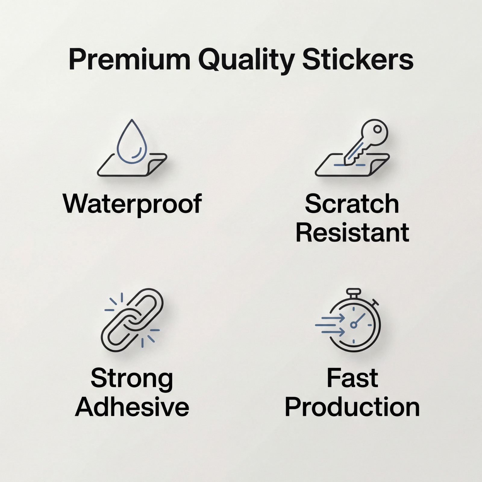 Custom Die Cut Vinyl Stickers Full Color Waterproof Labels Any Size Shape USA