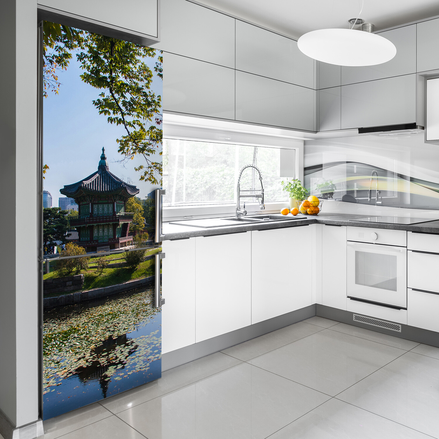 Home Refrigerator Wall Self Adhesive Removable Sticker Landscapes South Korea