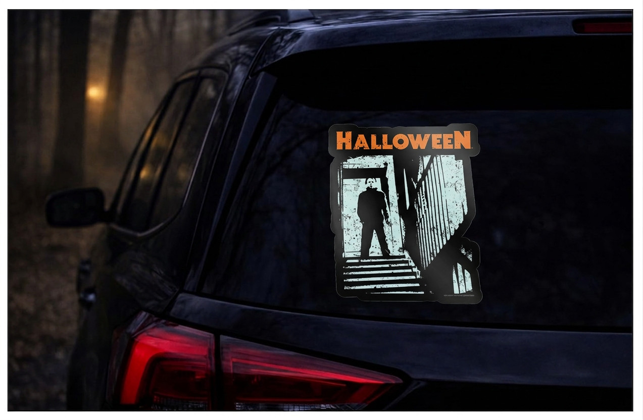 Halloween Michael Myers Vinyl Decal 5×4.5" Waterproof Removable Horror Sticker