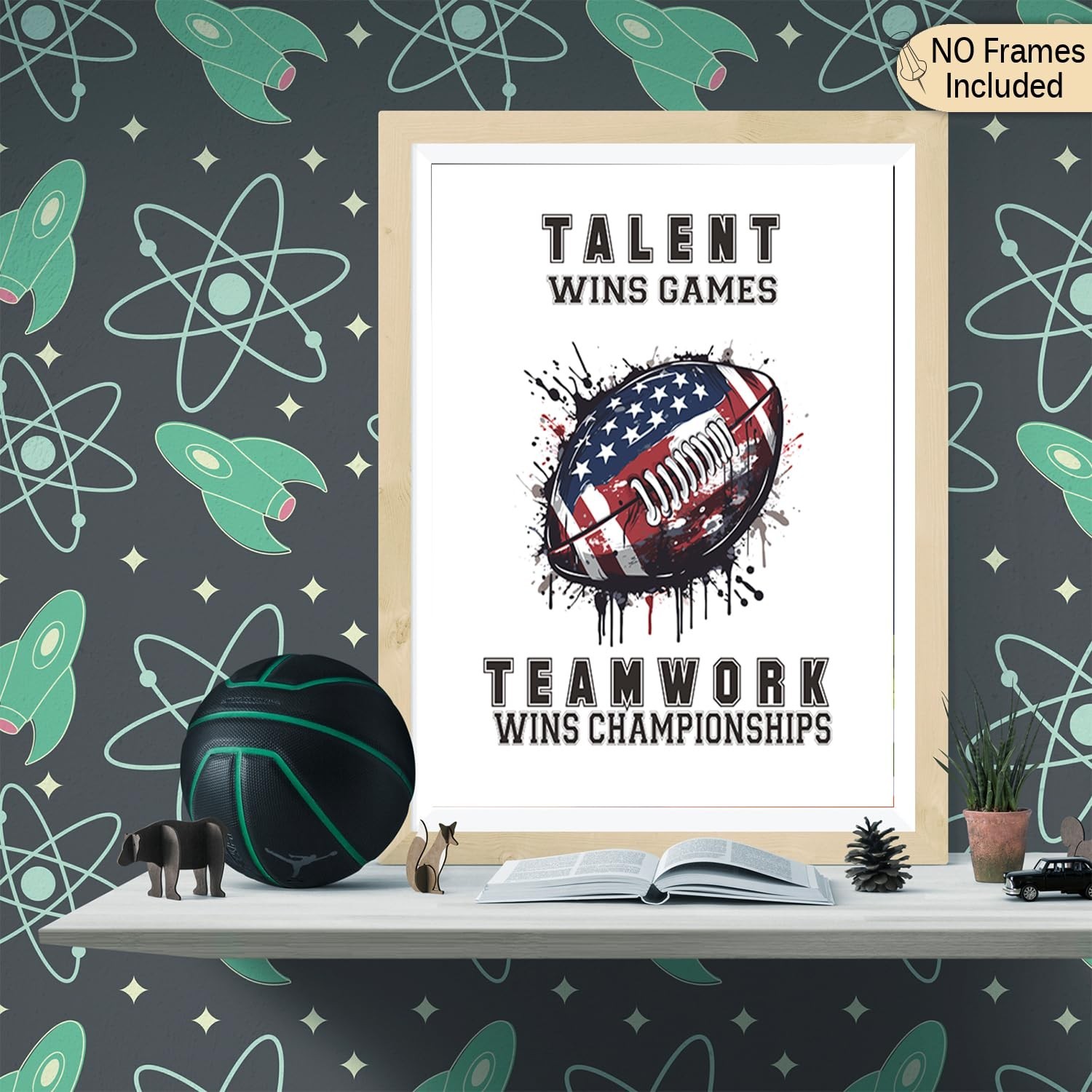 Football Poster Wall Decor Art Prints Motivational Posters Boys Bedroom Teena…