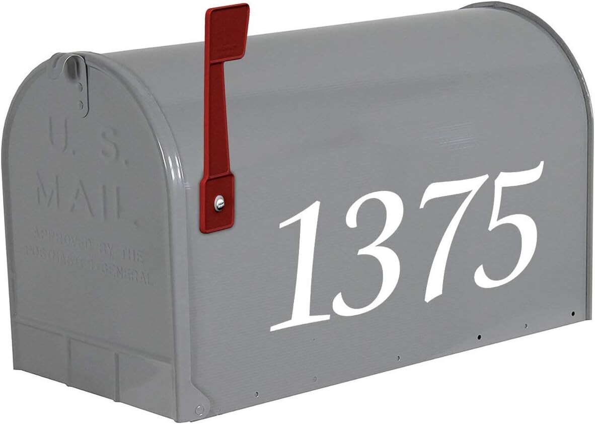 Customized Mailbox Numbers Decal – Personalized Street Address Vinyl CMB17