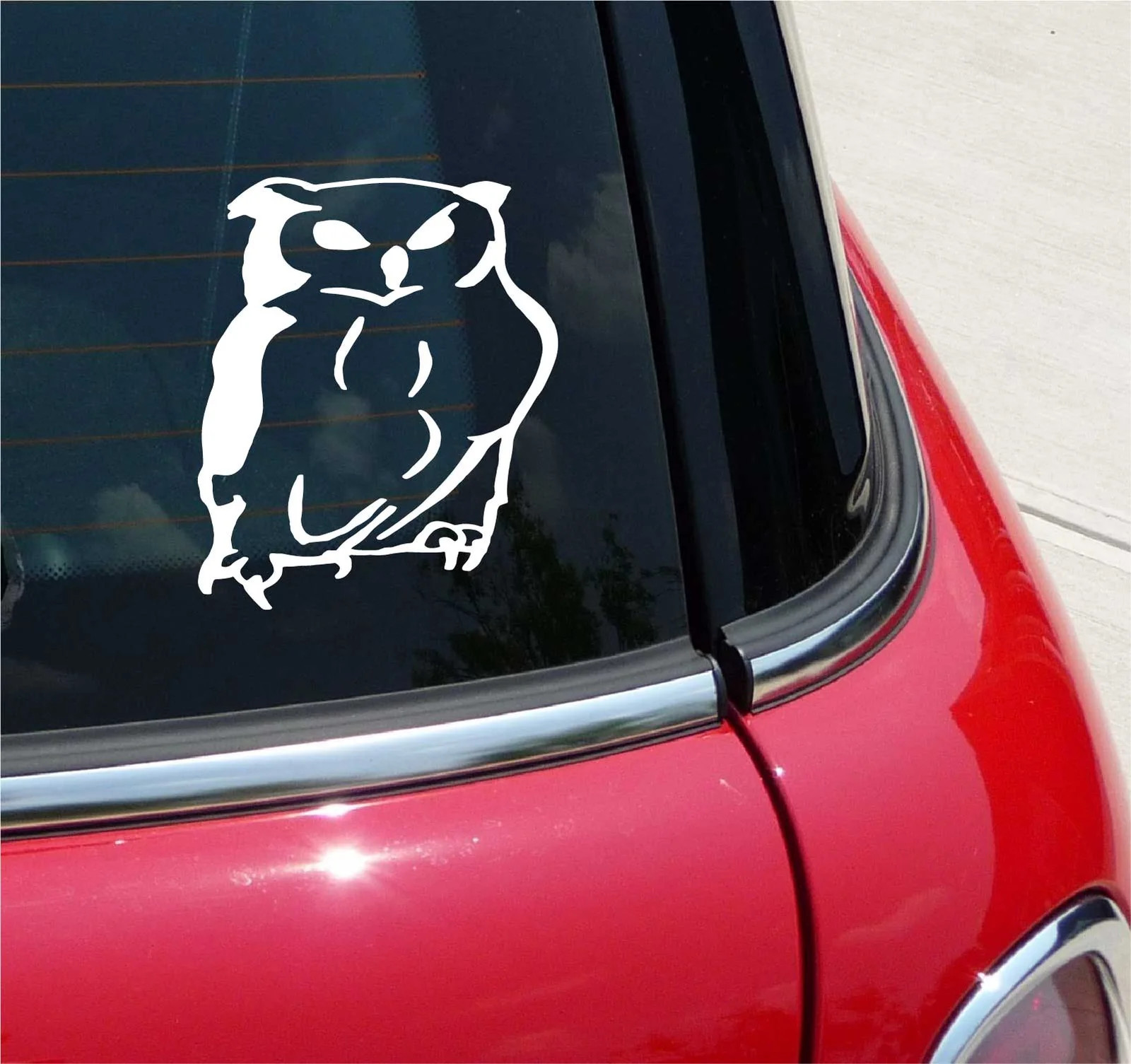 OWL OWLS RAPTOR WISE GRAPHIC DECAL STICKER ART CAR WALL DECOR