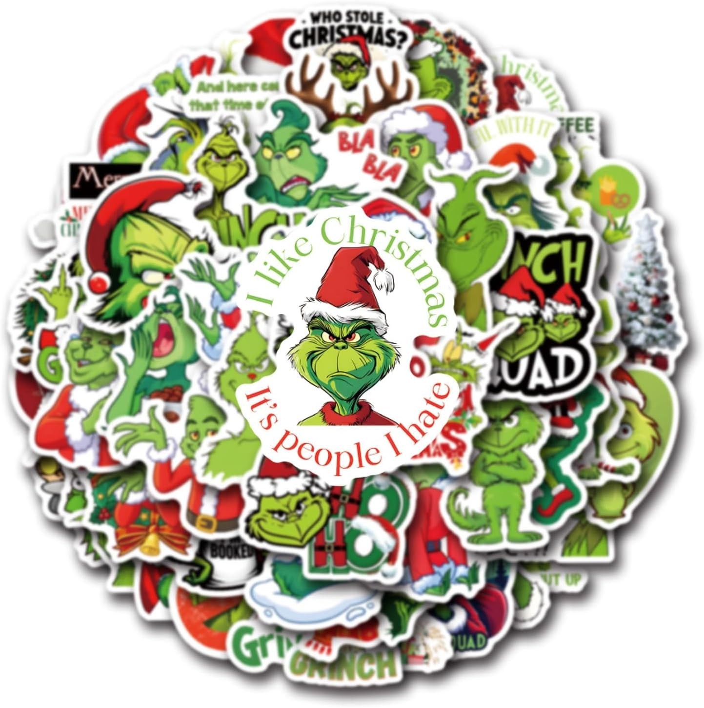 105PCS Christmas Cartoon Character Stickers Waterproof Vinyl Decals Kids
