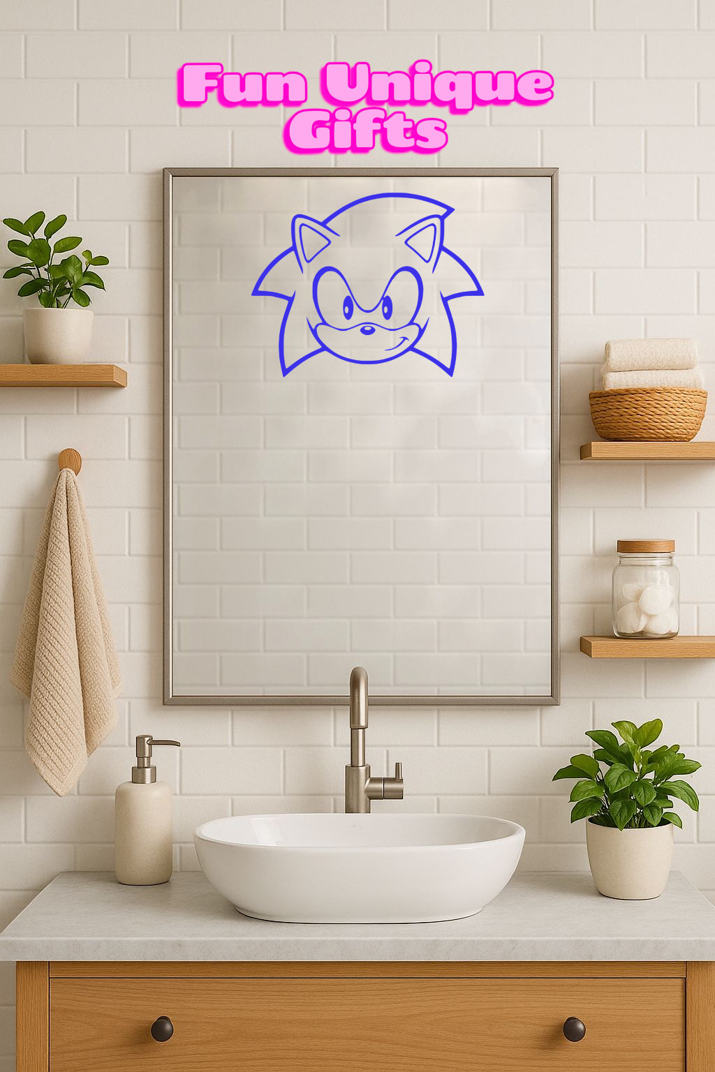 Sonic Face Vinyl Decal Sticker -Multiple Colors & Sizes- SHIPS FREE!