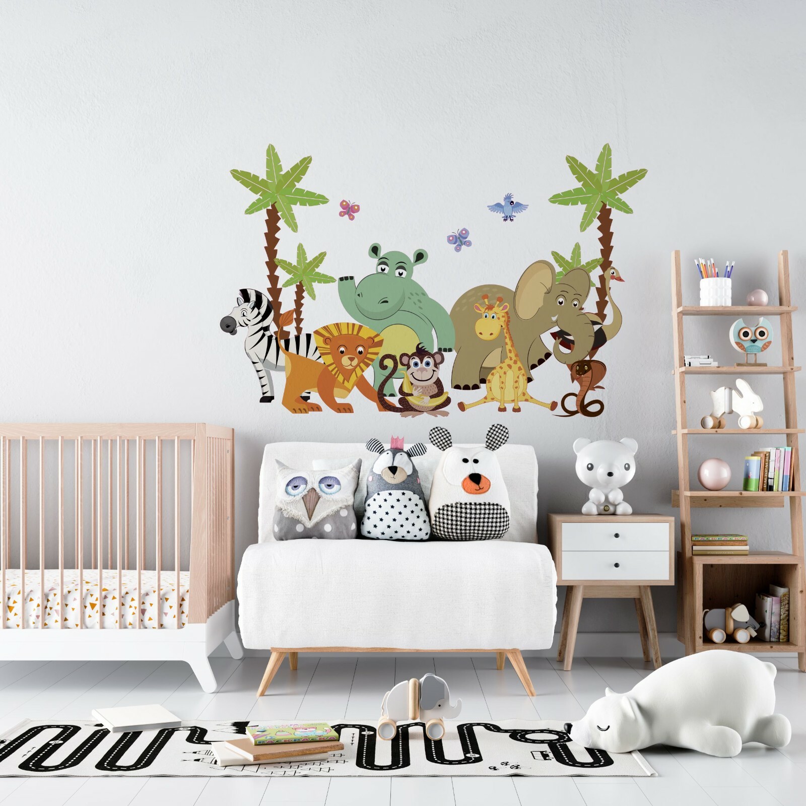 Vinyl Safari Animals Decor Design Kids Bedroom Living Room Art Wall Decal 13×20