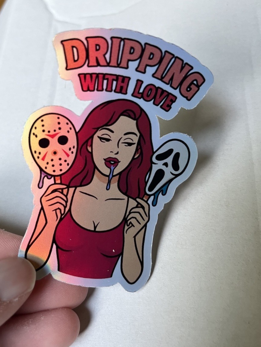 Horror Babe 3 Inch Holographic Sticker