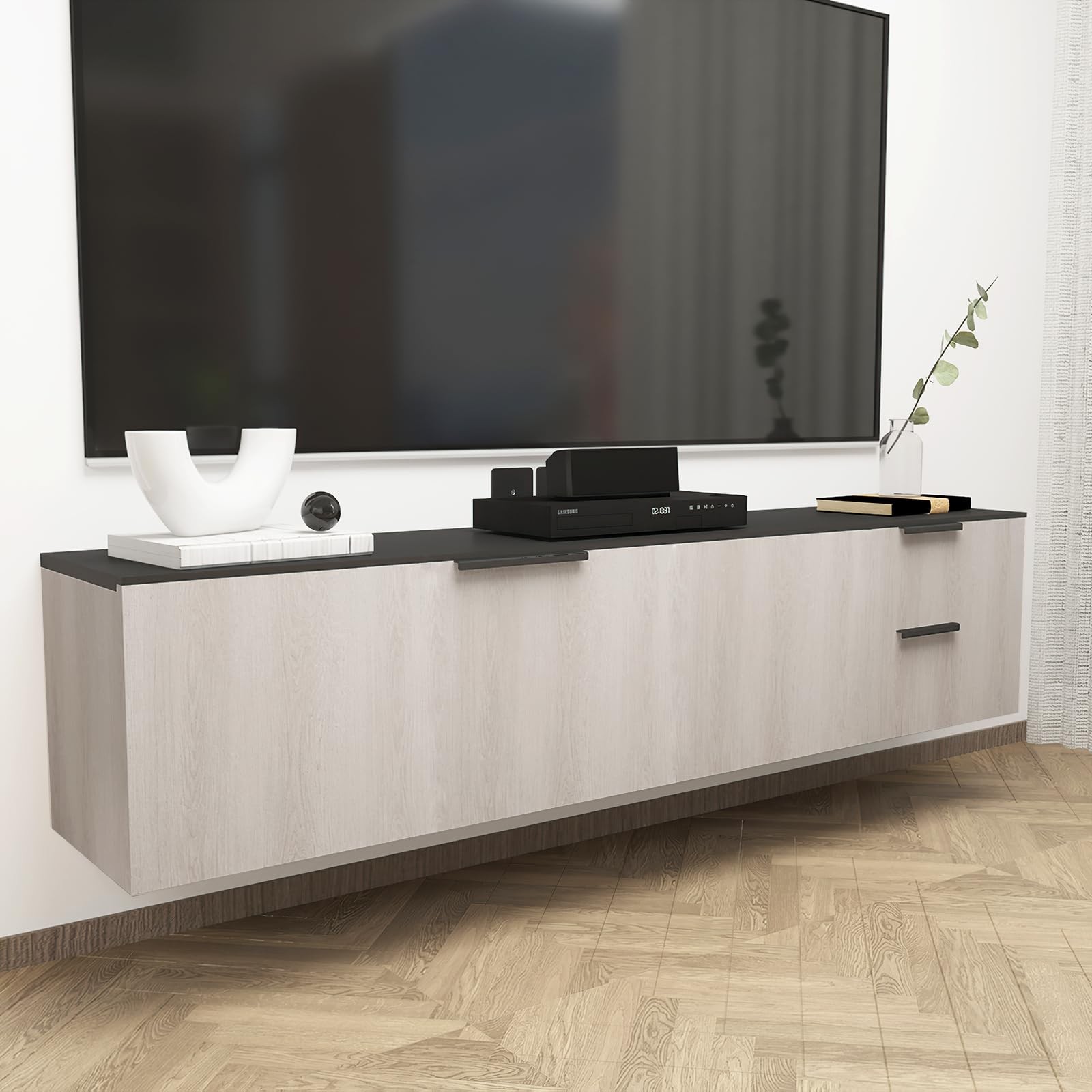 Extra Wide Oak Wood Wallpaper Beige White Wood Grain Vinyl Wrap Oak Paper Pee…