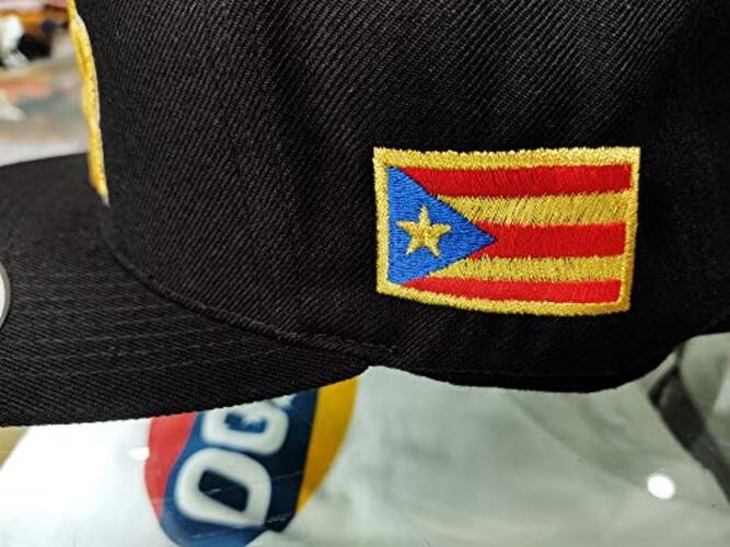 Puerto Rico Snap Back Caps with Embroidery One Size Snapback M. Gold/ M. Silver