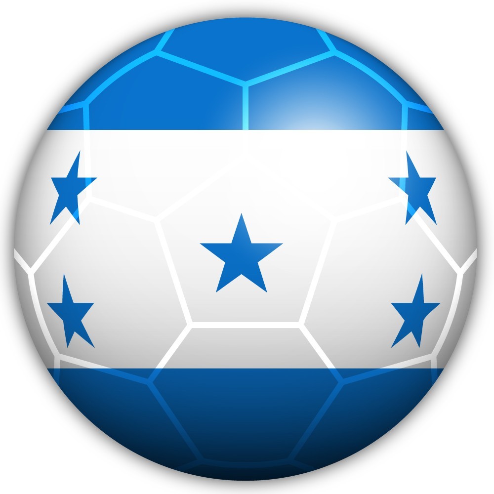 Honduras Soccer Ball Round Shaped Flag Cut To Shape Vinyl Sticker