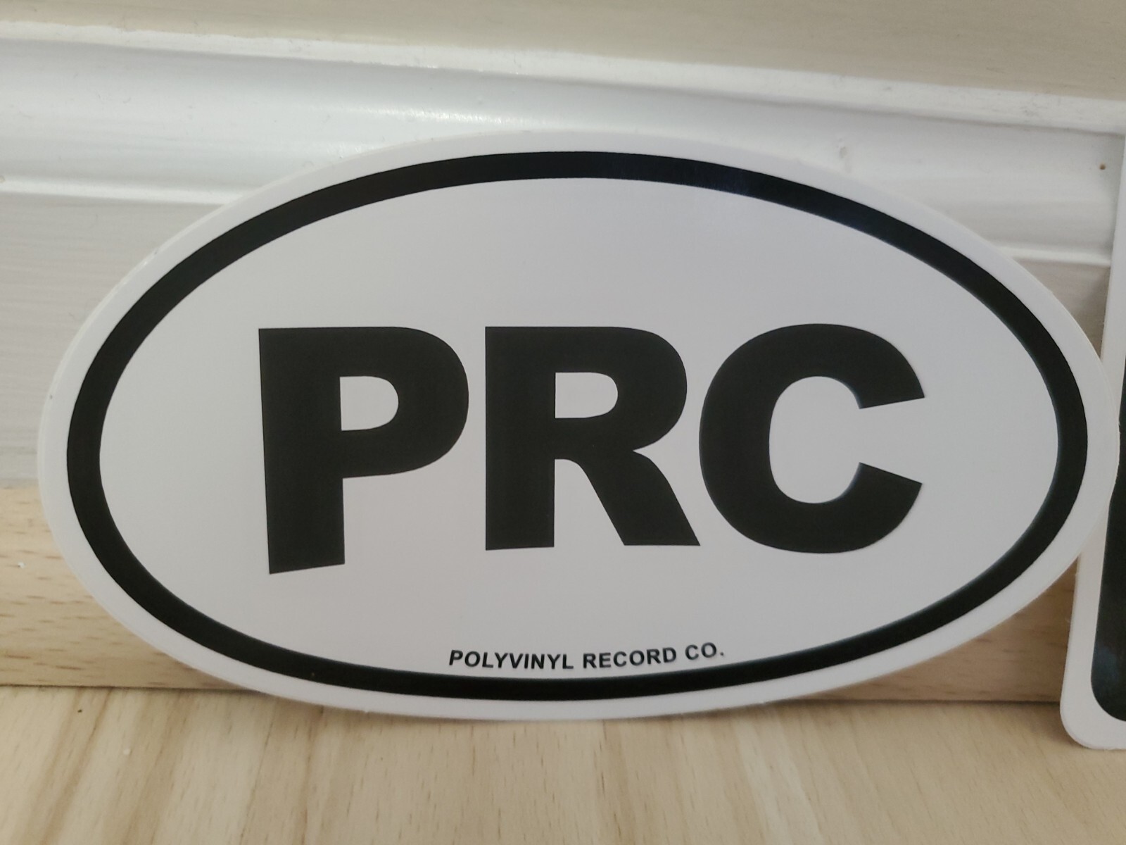 Set of 2 Polyvinyl Records Stickers: PRC, Standard Logo