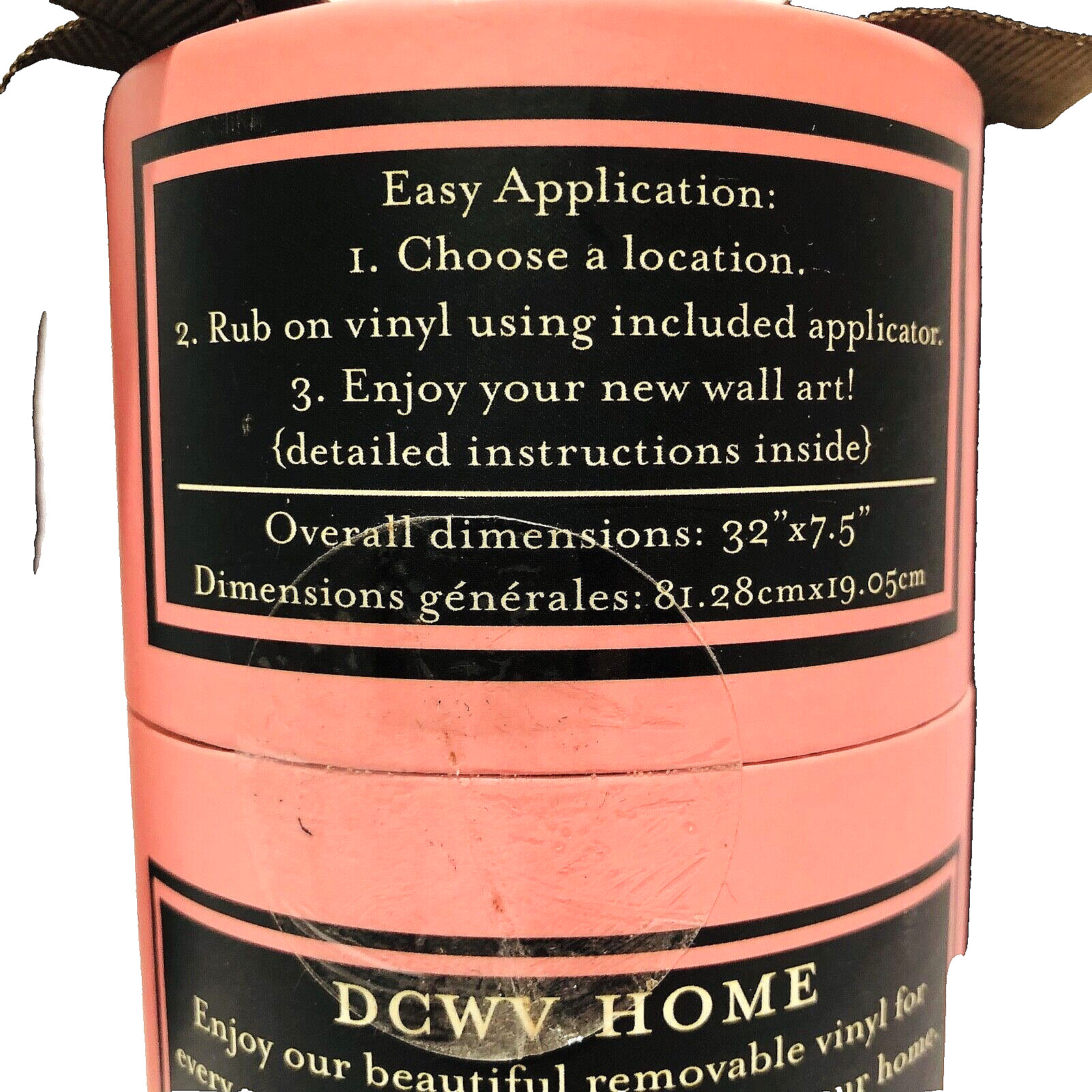 DCWV Home Removable Vinyl Quote "Dream On" Brown 32"x 7.5" Once Upon a Wall