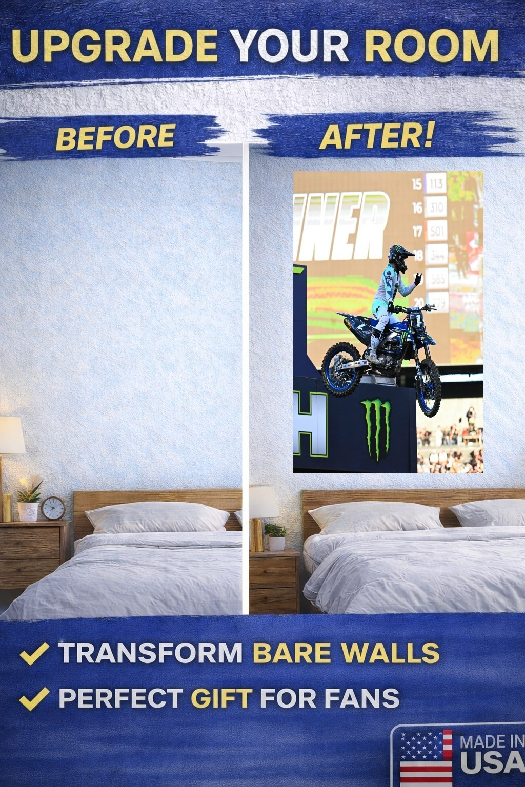 Haiden Deegan Supercross Wall Vinyl Decal Poster Print Removable Adhesive Back