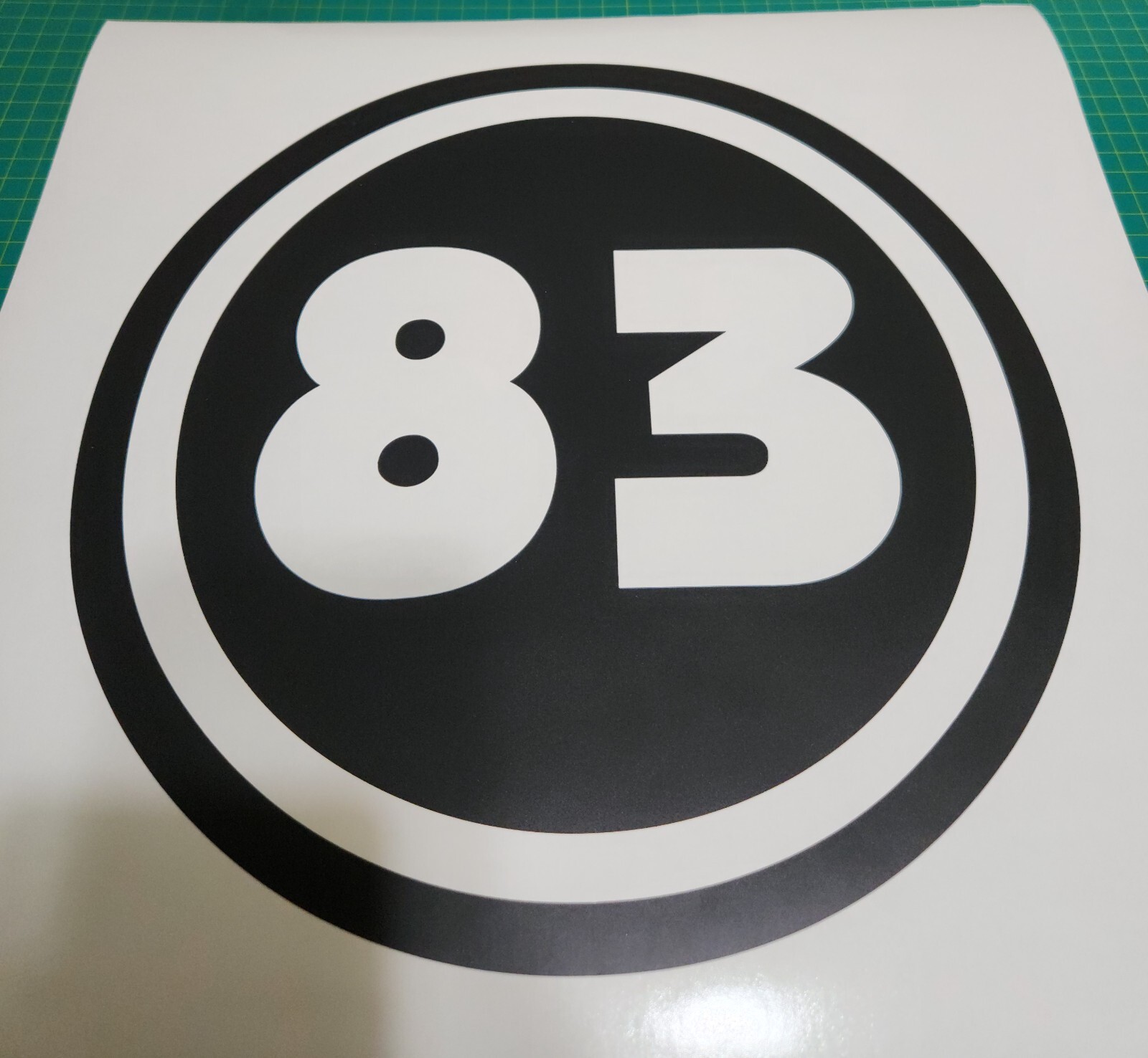 2 pack Racing circle numbers car door custom number rally sport die-cut decal V3