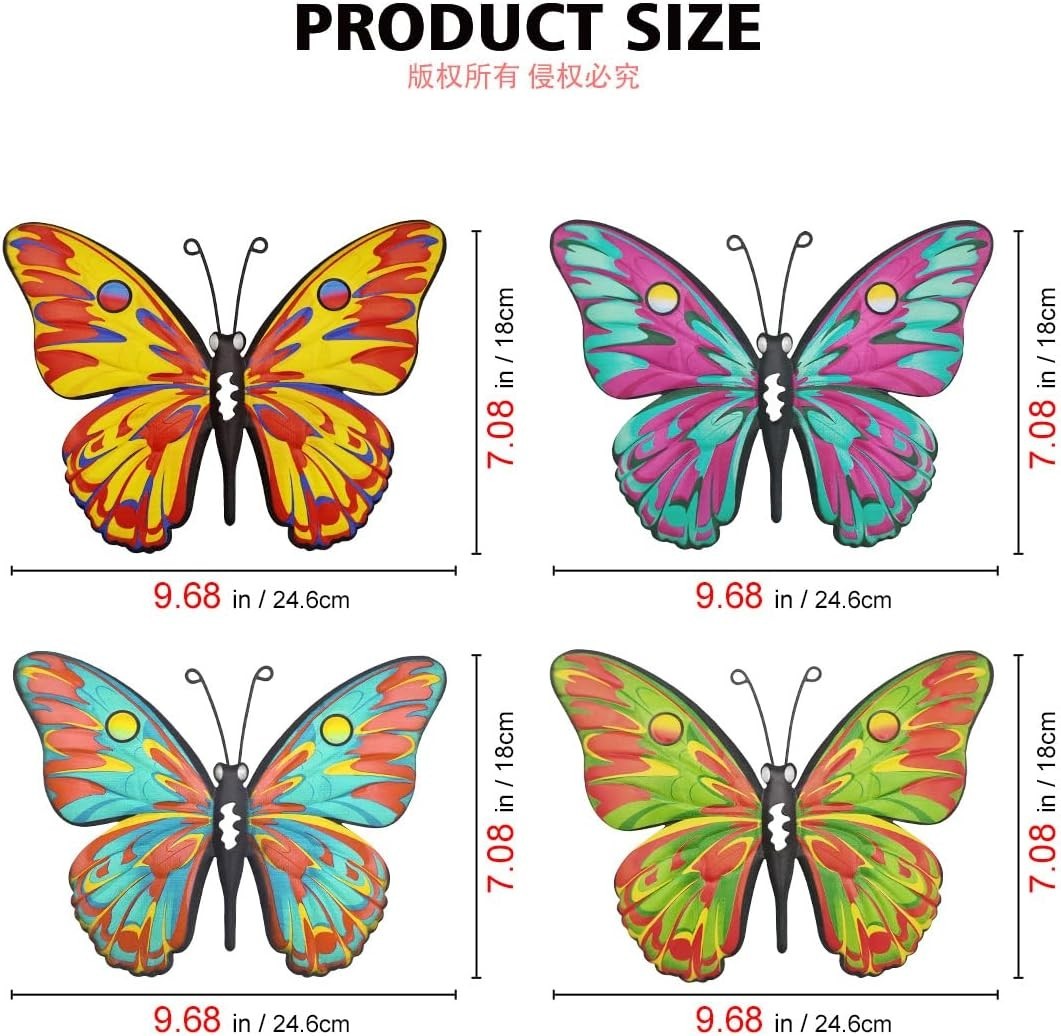 Decorative Butterfly Yard Art – Patio Balcony Wall Hangings