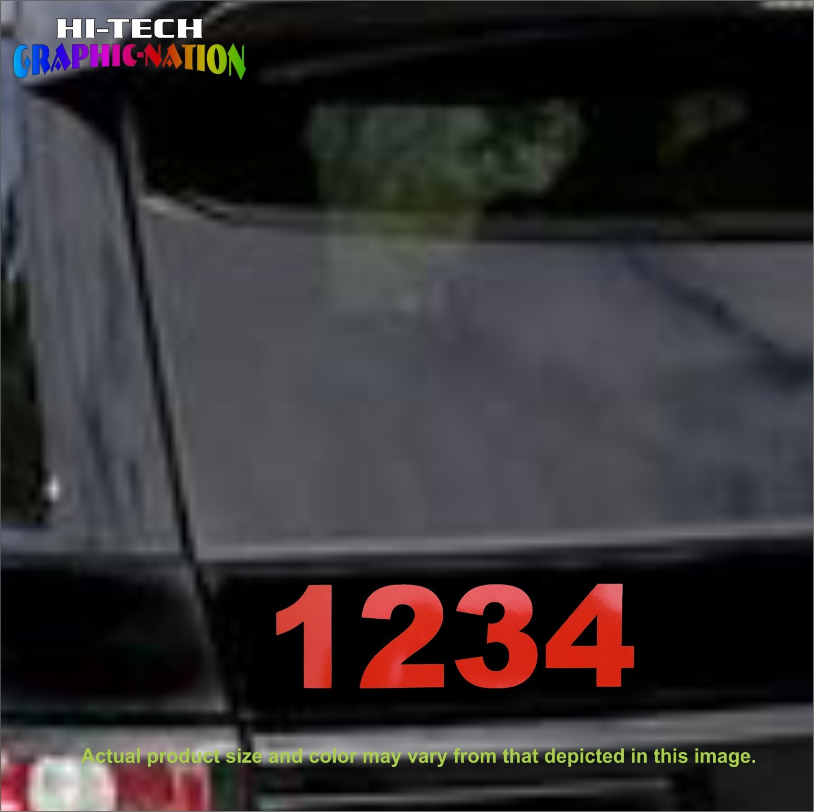 LARGE RED REFLECTIVE LETTERS Vinyl Sticker Windows Trucks Lettering Individual