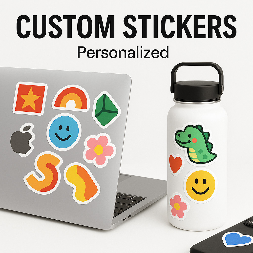 10 Custom DIY Personalized Logo Gift Scratch Resistant PP Stickers FREE SHIP