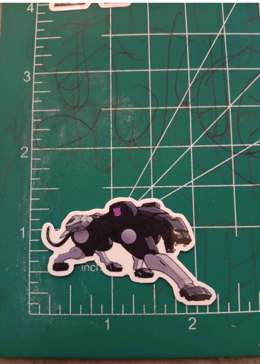 TRANSFORMERS X RAVAGE VYNIL DIE-CUT HIGH-GLOSS STICKER X 2X1 INCH STICKER