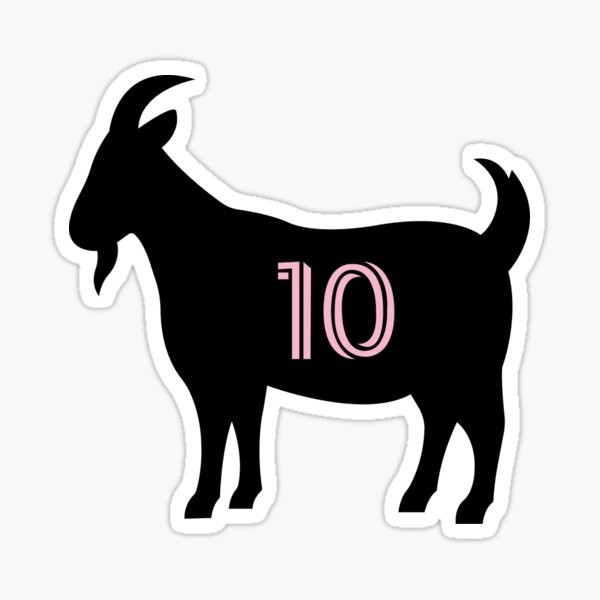 lionel messi goat soccer Sticker Gloss Laminate l Waterproof uv resistant