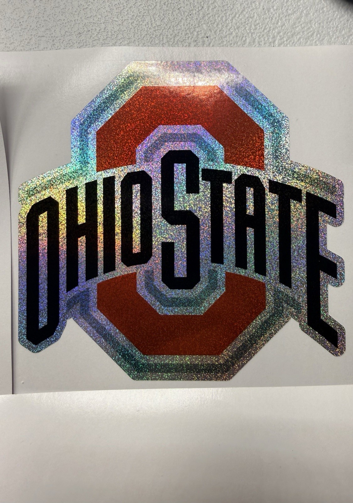 Ohio State Buckeyes Holographic Tiny Sparkle Vinyl Decal