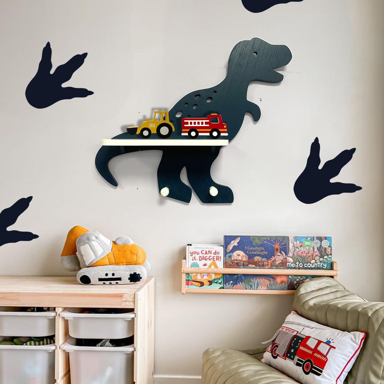 Dinosaur Wooden Wall Shelf Parlor Boudior Children's Decorative Dinosaur Wall…