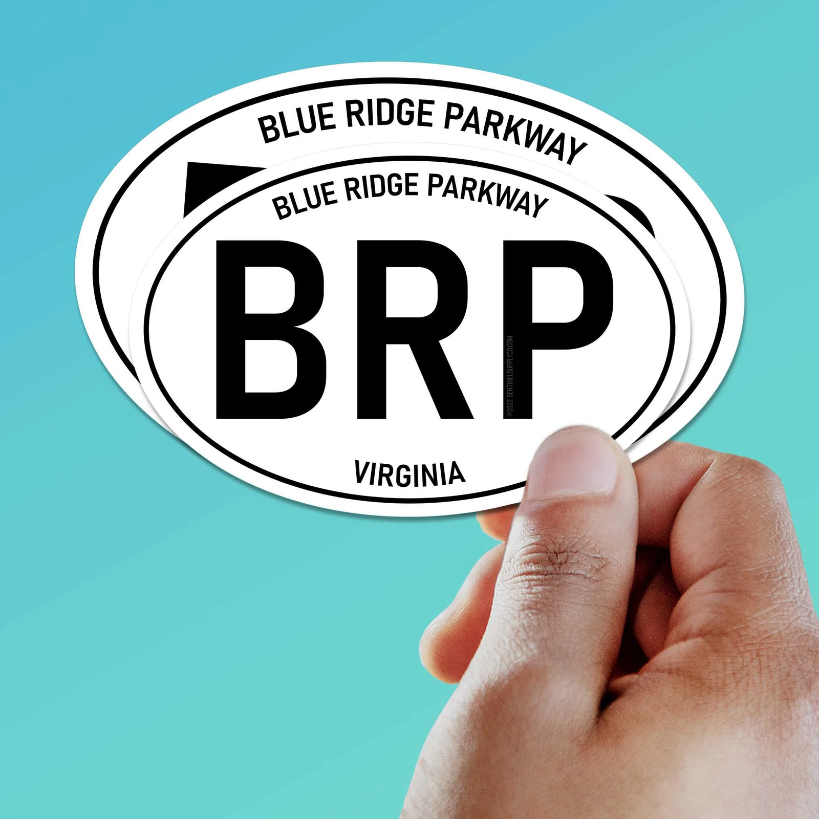 Blue Ridge Parkway White Oval Sticker – Virginia & North Carolina Decals