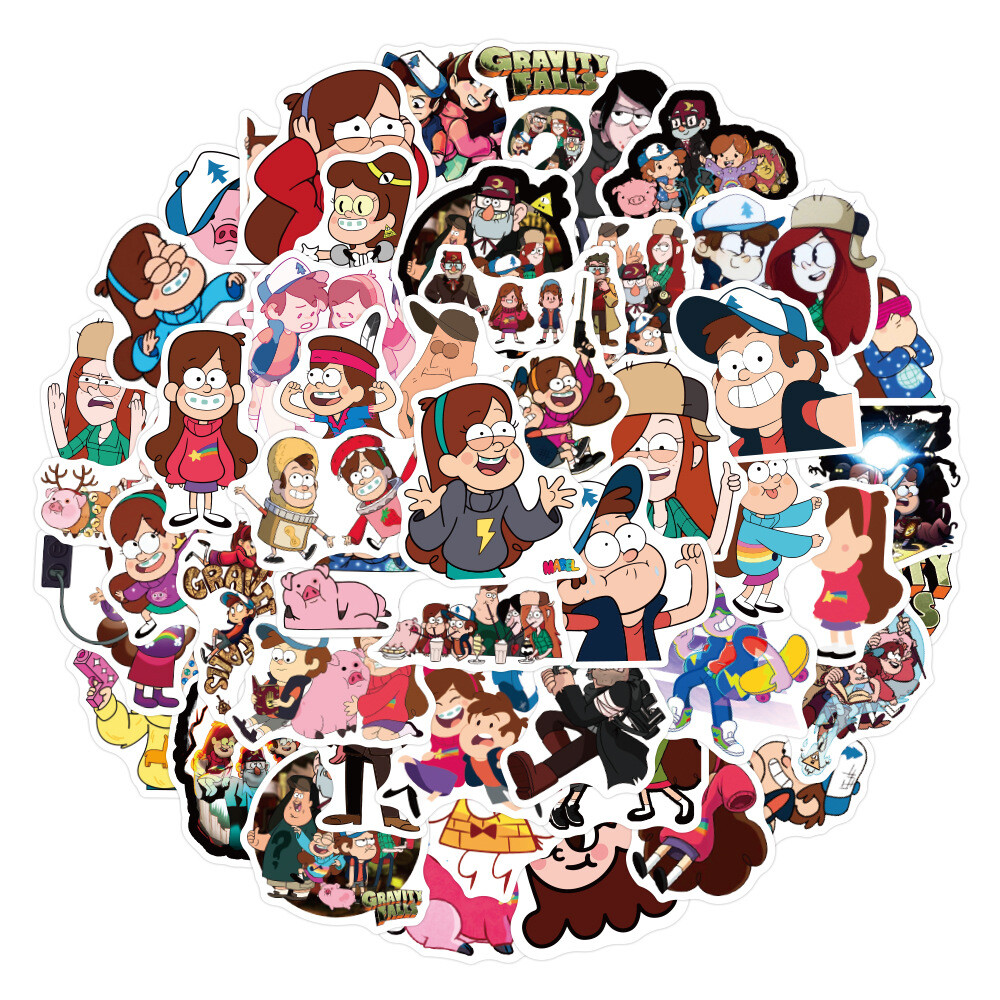 100Pcs Gravity Falls Sticker Teens Girls Scrapbooking Water Bottles Waterproof
