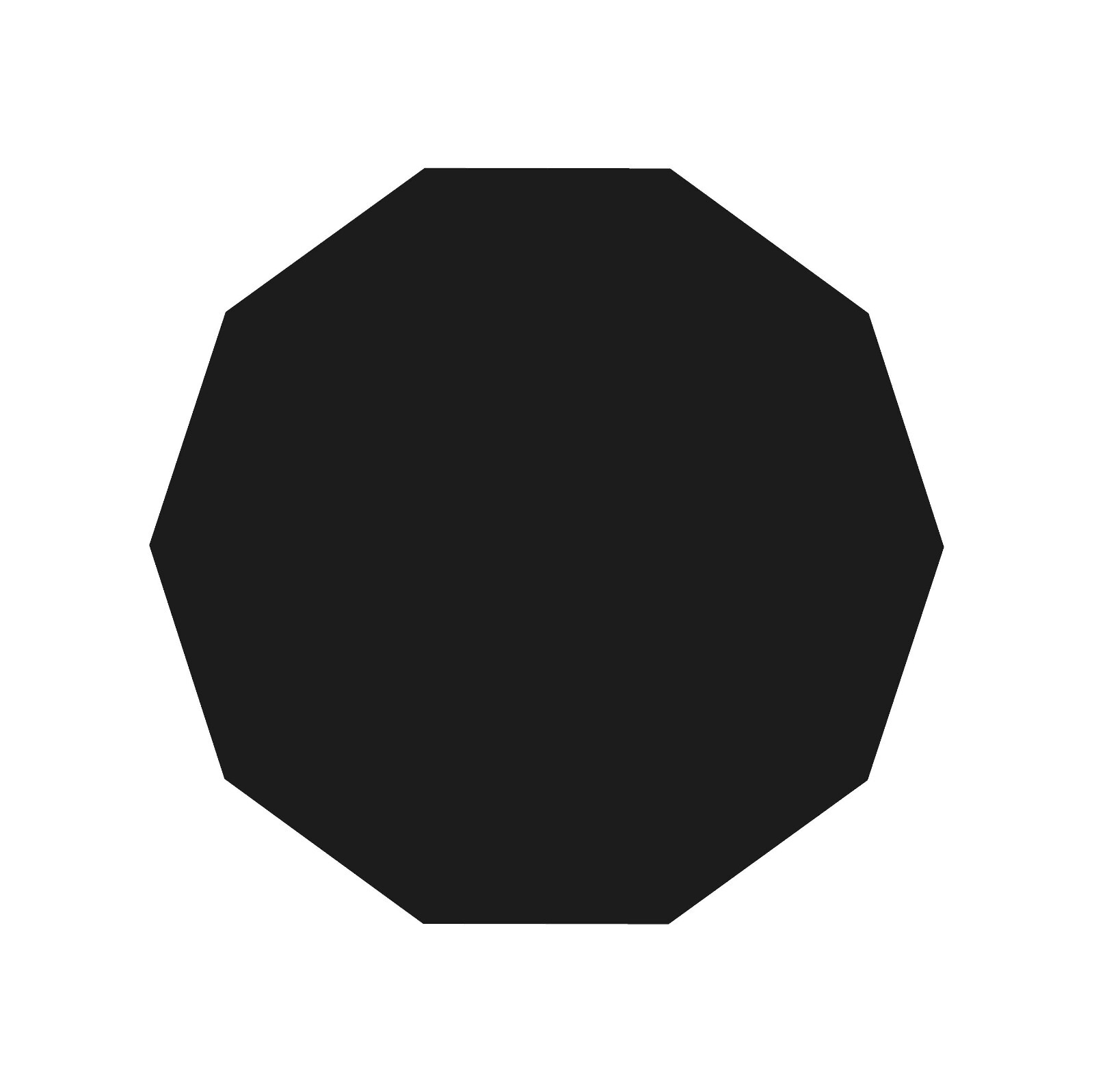 Decagon shape Vinyl Decal Polygon shape symbol Sticker
