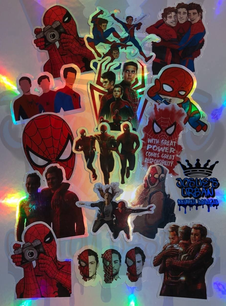 15pcs Stickers: Spider Man l Holographic Stickers