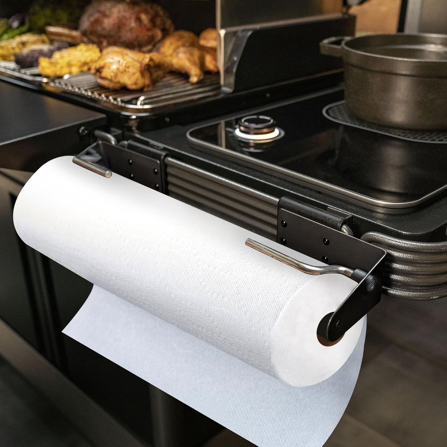 Adjustable Towel Holder & 3PCS Hooks for Traeger Grills P.A.L. Pop-and-Lock R…