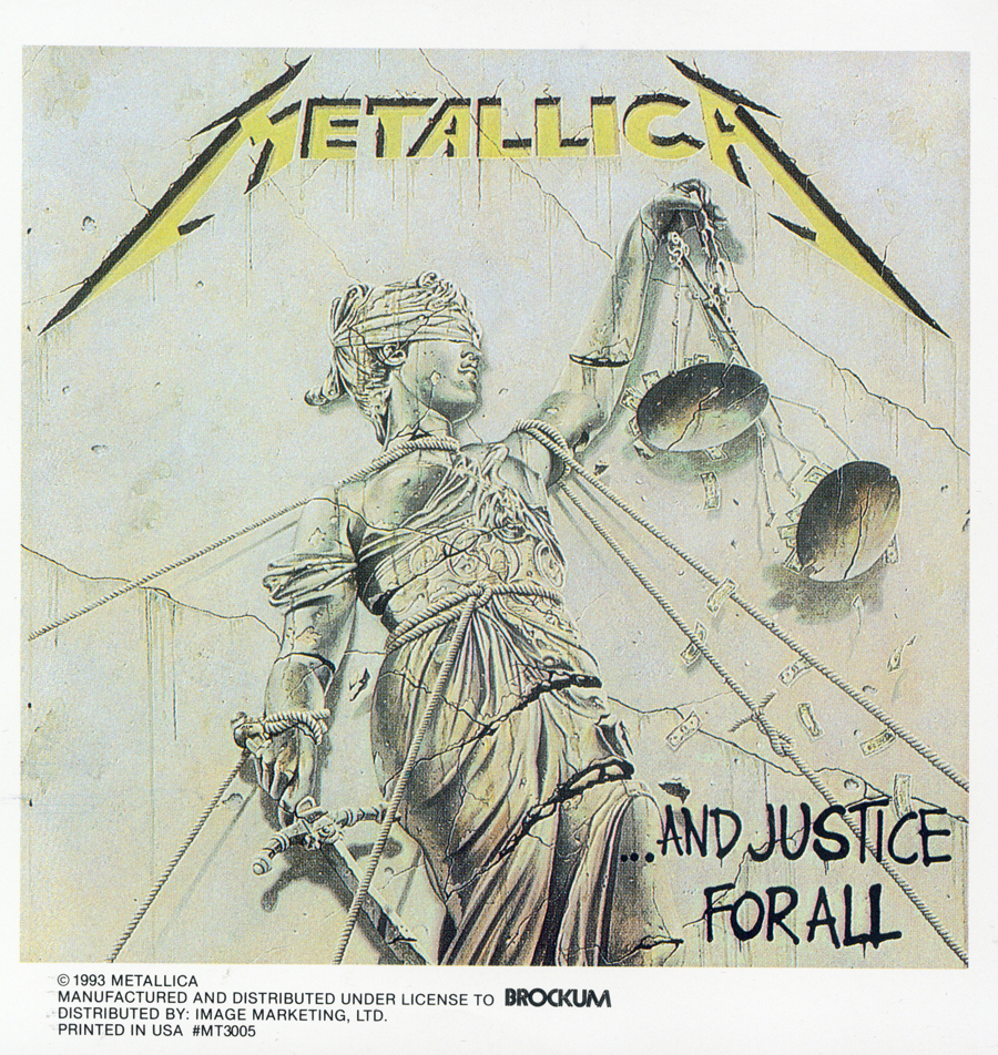 METALLICA – JUSTICE FOR ALL – STICKER/DECAL – BRAND NEW VINTAGE – MUSIC BAND 045